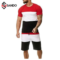Offre Spéciale Tenue D'été Mens Graphique T-shirt Court Ensembles Deux Pièces Vêtements Logo Personnalisé 100% coton Hommes Casual Impression OEM