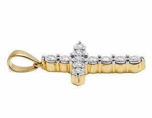 Colgante de Cruz de diamante Moissanite para hombres y mujeres con joyería de lujo de diamante helado personalizado de plata de ley S925 - Product Image 3