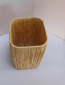 Abat-jour rectangulaires en raphia magnifiques avec douille pour ampoule E27, élégants pour lampe de bureau et lampe de table, idéal pour hôtel et restaurant - Product Image 6