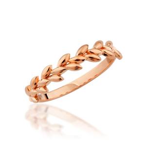 Anillo de Hoja de Rodio Chapado en Oro de 14k y Plata de Ley 925, Hecho a Mano, Minimalista, Delicado, Unisex, para Uso Diario, Regalo de San Valentín - Product Image 4
