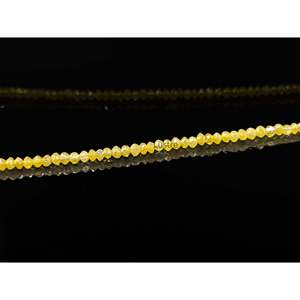 Colliers de haute qualité en perles de diamant facettées en forme de rondelle, diamant jaune - Product Image 4