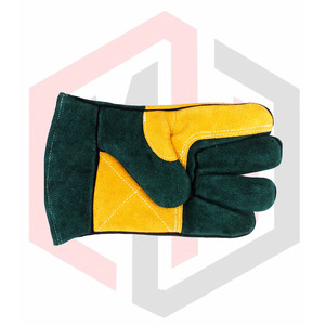 EN388 EN407 4131X Certifié CE Premium Couleur personnalisée 16 POUCES Gants de sécurité en cuir de vachette Doublure en coton - Product Image 1