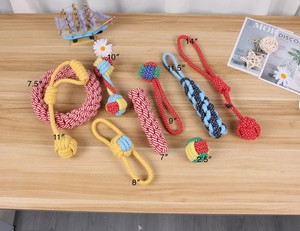 Cotton Rope Dog Chew Toys - Set of <b>9</b> - Product Image 1