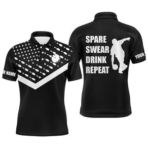 Custom Printed Sublimated Reversible Plus Size <b>Bowling</b> Polo <b>Shirt</b> Anti-Bacterial Quick Dry Short Wholesale Hot Sale Sleeve OEM - Product Image 5