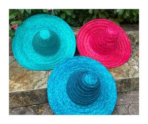 Elegante sombrero de paja hecho a mano con tonos multicolores-Sombrero de paja Premium para celebraciones mexicanas y compradores a granel - Product Image 3