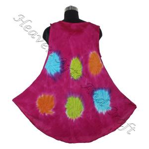 2025 dernière conception été sans manches bohème rayonne robe pour les femmes cravate teinture Club & plage porter Long Style pour les fêtes robe - Product Image 6