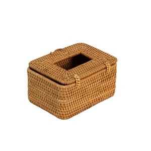 Viettimecraft – Boîte à mouchoirs rectangulaire en rotin, écologique, durable, minimaliste, hauteur réglable, moderne, décorative, faite à la main - Product Image 3