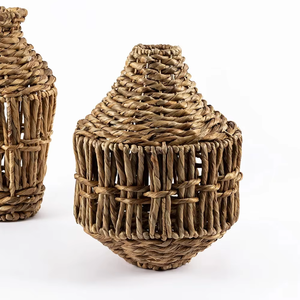 Boho <b>Hyacinth</b> <b>Vase</b> Natural Made in Vietnam Ecofriendly material for Home Decor and tableware decoration Wholesale - Product Image 4