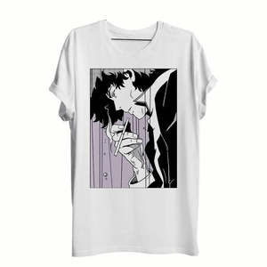 เสื้อยืดผ้าฝ้ายแท้ 100% พิมพ์ลาย 3 มิติ ลายตัวละครและโลโก้จากอนิเมะคาวบอยบีบอป เนื้อผ้าเจอร์ซีย์ระบายอากาศได้ดี น้ำหนักผ้า 220 กรัม/230 กรัม - Product Image 1