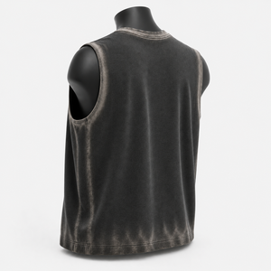 Camiseta sin mangas de algodón para hombre, camiseta informal de verano con cuello redondo, estilo urbano - Product Image 4