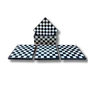 Juego Premium de 4 elegantes posavasos de madera hechos a mano, diseño moderno, alfombrillas para bebidas de boda, soporte duradero para bebidas para decoración del hogar - Product Image 5