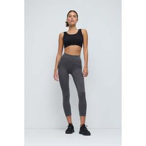 Leggings Deportivos Mega Merchant Charcoal de Cintura Alta, Acanalados, de Chifón, Estilo Casual con Comodidad Elástica para Todas las Temporadas - Product Image 1