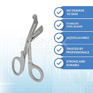 Tijeras para traumatismos médicos de acero inoxidable de alta calidad, tijeras de vendaje Lister, mango de plástico para enfermería EMT, Fentex quirúrgico - Product Image 5