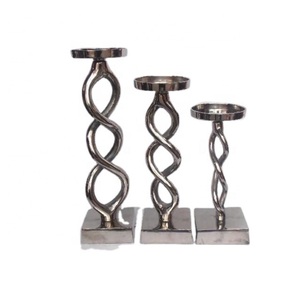 Bougeoir votif en métal de luxe Finition en nickel Bougie chauffe-plat Pilier Offre Spéciale Gravure à la main Bougeoir à thé - Product Image 3