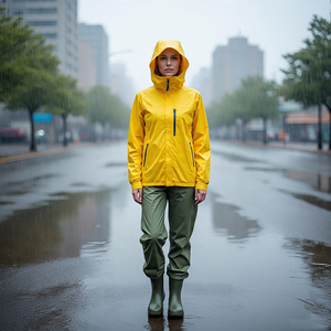 Windbreaker Jacket Rain <b>Pants</b> Suit <b>Ladies</b> High Quality Windbreak Tracksuit Women's Waterproof Nylon Solid Color Rain Suit Women - Product Image 2