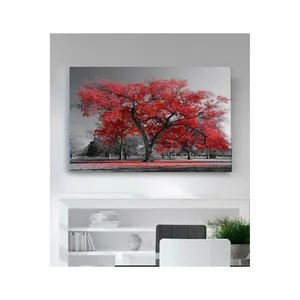 Impression sur toile Fida Red Tree in Black and White Park - Product Image 6