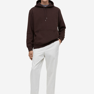 Moda ocio Patchwork personalizado al por mayor bordado Logo Fitness pulóver sudaderas Slim Fit hombres sudaderas con capucha sudadera - Product Image 2