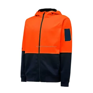 OEM-Sudadera con capucha de algodón NFPA2112, prenda deportiva resistente al fuego y a las llamas, con forro polar, HRC2 CAT2