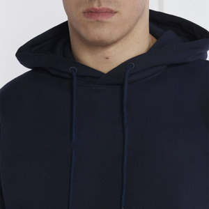 Sweat à capuche unisexe bleu marine personnalisé en molleton de coton épais, fabricant OEM ODM de sweats à capuche vierges sous marque privée - Product Image 5
