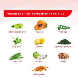 Tiras Orales de B12 y D3 para Niños, Suplementos Nutricionales para el Desarrollo Cerebral y Huesos Fuertes - Product Image 4