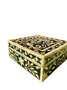 Boîte d'incrustation artisanale de qualité supérieure avec os et nacre pour la décoration de cadeaux de bijoux par Tradebyd - Product Image 3