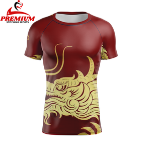 เสื้อออกกำลังกายแบบรัดรูป เสื้อวิ่งสำหรับผู้ชาย ดีไซน์แบบซับลิเมชั่น คุณภาพสูง ผลิตจากโพลีเอสเตอร์ - Product Image 5