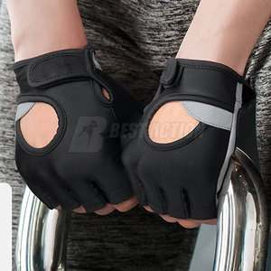 Guantes de entrenamiento de neopreno con logotipo personalizado para hombre, accesorio profesional antideslizante para gimnasio, entrenamiento físico, deportes al aire libre, levantamiento de pesas - Product Image 4