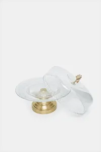 แท่นวางเค้กทองเหลืองตกแต่งพร้อมโดมดีไซน์ใหม่-เพิ่มสัมผัสของคลาสลงในโต๊ะใดก็ได้ในราคาที่ดีที่สุด - Product Image 4