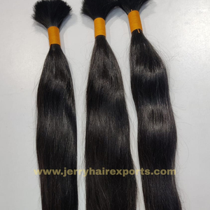 Extensions de cheveux humains vierges indiens Remy 100% naturels, lisses, type Jerry, longueurs de 10 à 32 pouces, double trame machine, toutes les couleurs - Product Image 2