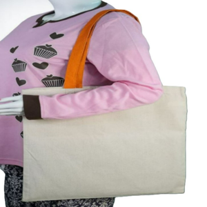 Sac fourre-tout réutilisable en coton 100 % pour femme avec logo personnalisé, imprimés animaliers, fermeture éclair, fonction musicale et deux poignées - Product Image 5