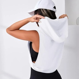 Custom Wholesale Sleeveless Hoodie Tank Top Fitness Men GYM <b>Singlet</b> Fitness Wears Gym Apparels - Product Image 4