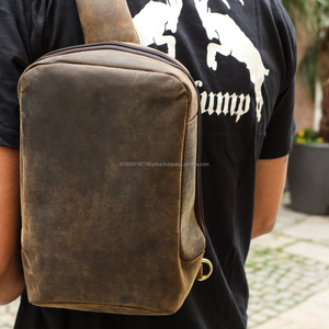 Vente en gros de sacs à dos unisexe en cuir pleine fleur pour ordinateur portable avec couverture pour voyage d'affaires et fermeture logo personnalisé accepté par OEM - Product Image 5