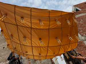 Chadar de Terciopelo para Bodas Indias/Pakistaníes/Punjabis, Kaleera, Toldo, Phoolo Ki Chadar, Entrada de la Novia y el Novio, Entrada al Patio de la Novia - Product Image 5