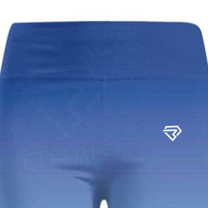 Mallas altas hasta el muslo para mujer hechas a medida de alta calidad, ropa de gimnasio elegante con logotipo en la cintura, precio al por mayor - Product Image 2