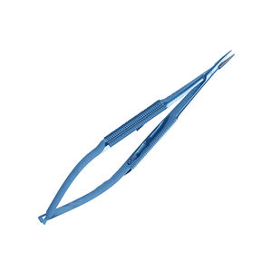 Pinzas Portaagujas Profesionales con Recubrimiento Azul, Portaagujas Micro Castroviejo Recto, Pinzas Portaagujas Quirúrgicas - Product Image 2