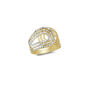 Bagues en or massif 14K, bracelet de mariage, bague en or pour femmes, bagues d'amoureux, bijoux fantaisie, diamant coupé, deux tons, bijoux en or 2 grammes - Product Image 4