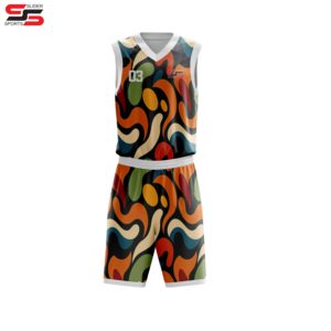Custom Sublimated Basketball Uniform for Youth Custom Team Name Stylish Casual Sportswear Basketball Jersey Set - Product Image 5