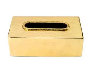 Support de boîte à mouchoirs carré en acier inoxydable argenté en métal de luxe chaud pour salles de bains d'hôtel avec fonction de suspension - Product Image 2