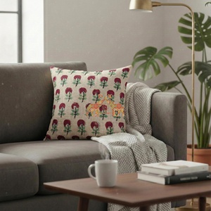 Funda de Cojín de Algodón de Lujo con Estampado Floral, Funda de Almohada Suave y Transpirable para Sofá y Silla de Hogar - Product Image 2