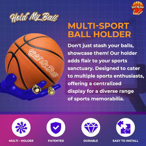 Soporte de Pared para Balones Deportivos, Diseño de Mano, de Polipropileno, para Baloncesto, Voleibol, Fútbol - Product Image 3