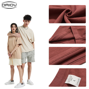 T-Shirt <span class=keywords><strong>Vintage</strong></span> Unisex all'Ingrosso da 310 Gsm Pesante 100% Cotone Tinta Unita Lavata di Lusso Oversize da Uomo - Product Image 3