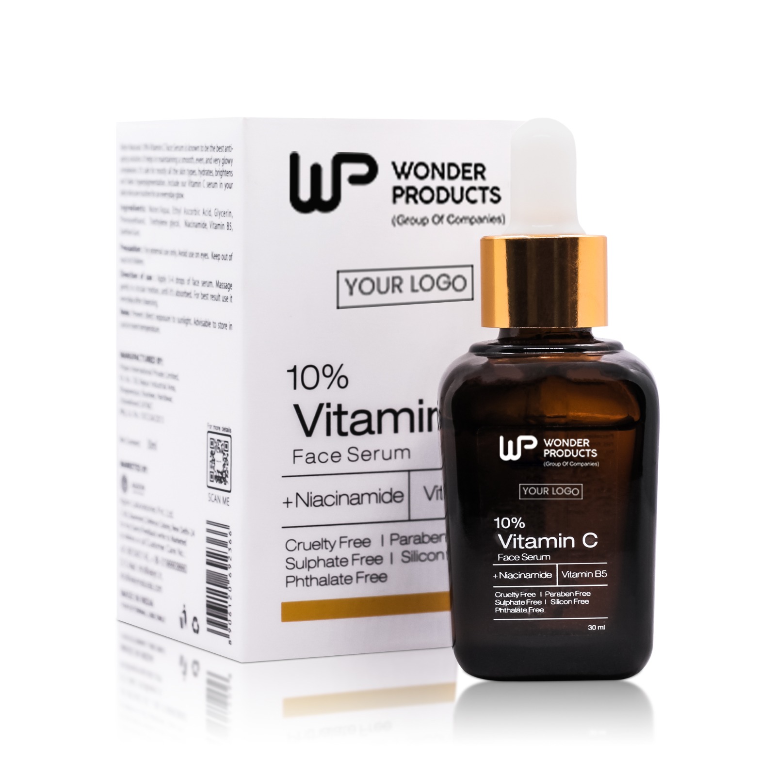 OEM Custom Logo 30ml Vitamin C Face Serum with Hyaluronic Acid Niacinamide Oil Whitening Glow Cream for Dry Skin Low Prices by PRITAM INTERNATIONAL PRIVATE LIMITED