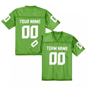 เสื้อเจอร์ซีย์ทีมอเมริกันฟุตบอลสีดำเย็บใหม่ชุดแฟนทีมพิมพ์ลายเสื้อเจอร์ซีย์ฟุตบอล