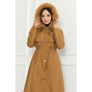 Gabardina Larga con Capucha Taba 19211 con Cremallera Oculta - Product Image 2