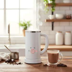 <span class=keywords><strong>Mousseur</strong></span> à <span class=keywords><strong>lait</strong></span> en acier inoxydable avec poignée en PP, 4 modes, <span class=keywords><strong>chauffe</strong></span>-chocolat chaud, 550W, <span class=keywords><strong>chauffe</strong></span>-<span class=keywords><strong>lait</strong></span> et <span class=keywords><strong>mousseur</strong></span> à vapeur à entraînement magnétique pour la cuisine - Product Image 1