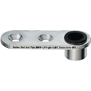 Placa Guía de Varilla de Acero Inoxidable B9019-Izquierda/Derecha-Dimensiones AxBxC-BKS - Product Image 3