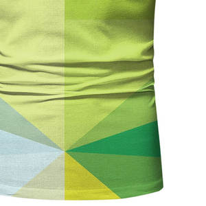 Men's Performance for <b>Shirt</b> | <b>Green</b> Mint Geometric Starburst Digital Printing | Breathable Quick Dry Customizable for - Product Image 5