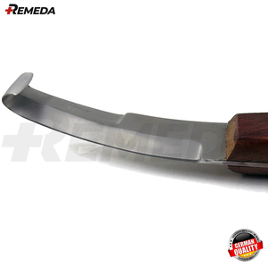 REMEDA Couteau à sabot avec manche en bois Lames double tranchant gauche et droite 8 "pour cheval bovin vache - Product Image 4