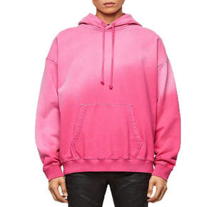 <b>Men</b> Hoodies High Quality Custom <b>Cropped</b> Boxy Hoodie <b>Men</b> Blank Tie Die Distressed Sun Faded <b>Men</b> Acid Wash Hoodie - Product Image 4