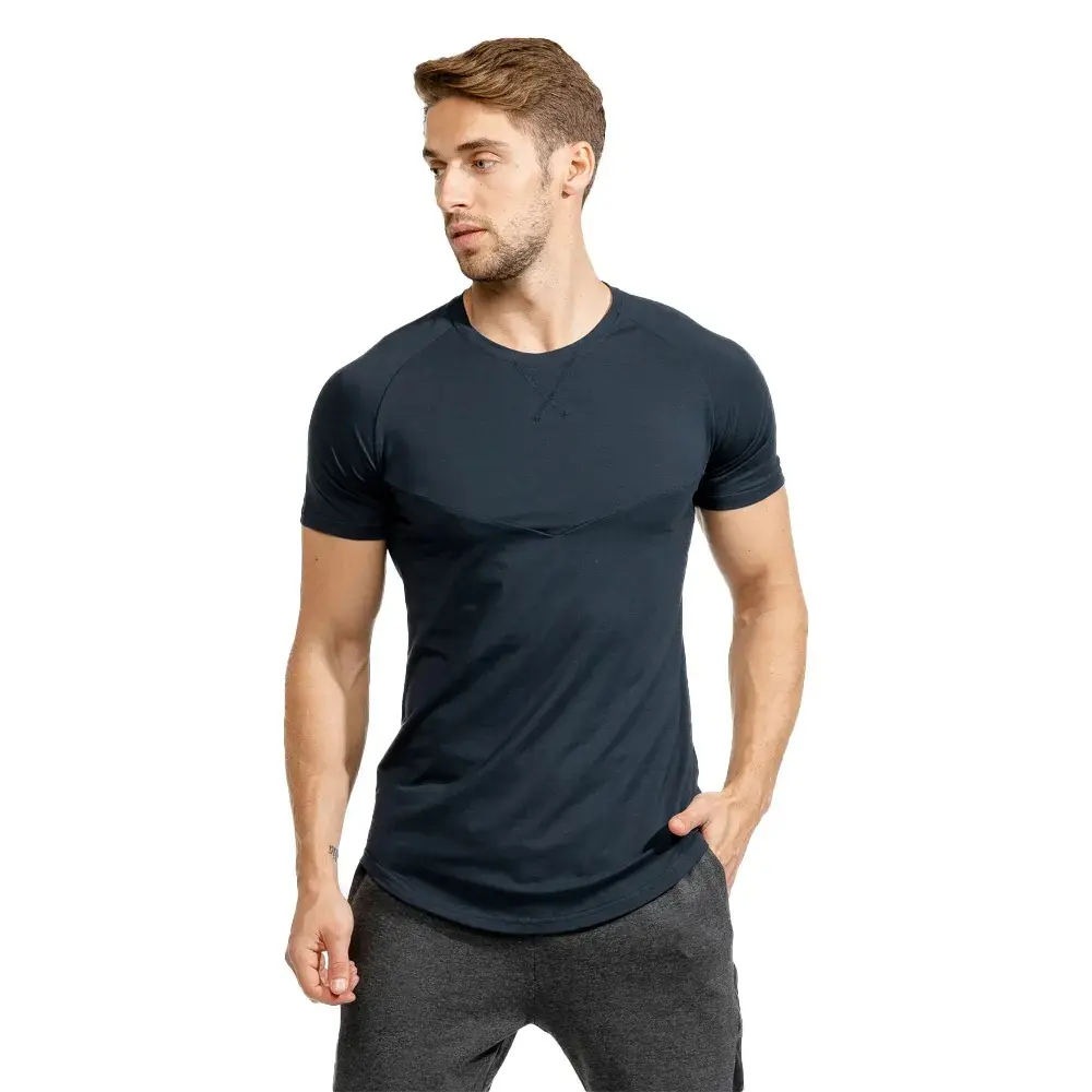 Erkek giyim boş tişört şort takım elbise mens slim fit Tshirt baskı logosu özel erkek T-shirt